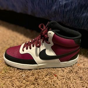 Nike high tops dark red edition